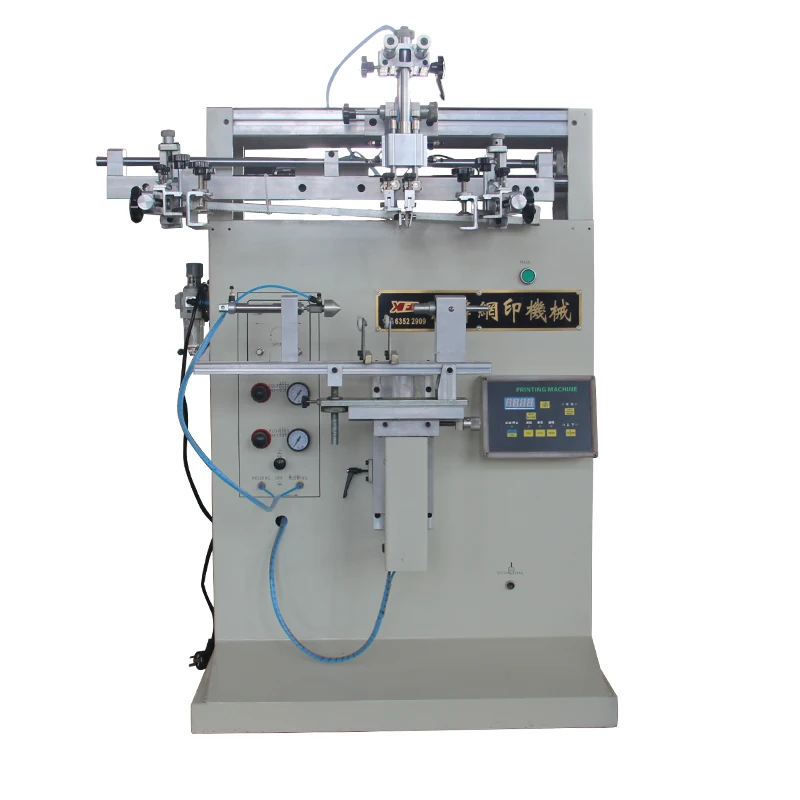 Curved surface silk screen printing machine for bottle