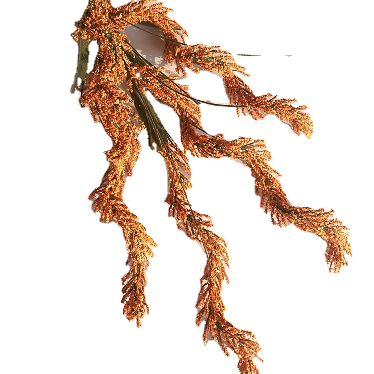 
Hot Selling Floral De Navidad Dry Flower Bouquet Wheat Branches Leaf For Wedding Home Decor 