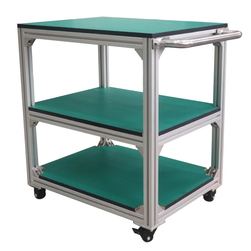 Industrial Aluminum Profile Frame Extrusion Customized Heavy-duty Tool Cart 4 Wheels Classic Tool trolley For Garage