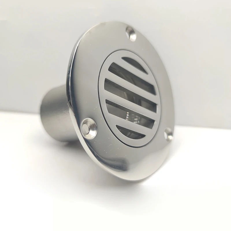 316 Stainless Steel Boat Floor Deck Drain Fit for Yacht Kayak Deck Drainage or Bathroom Drain Supplies