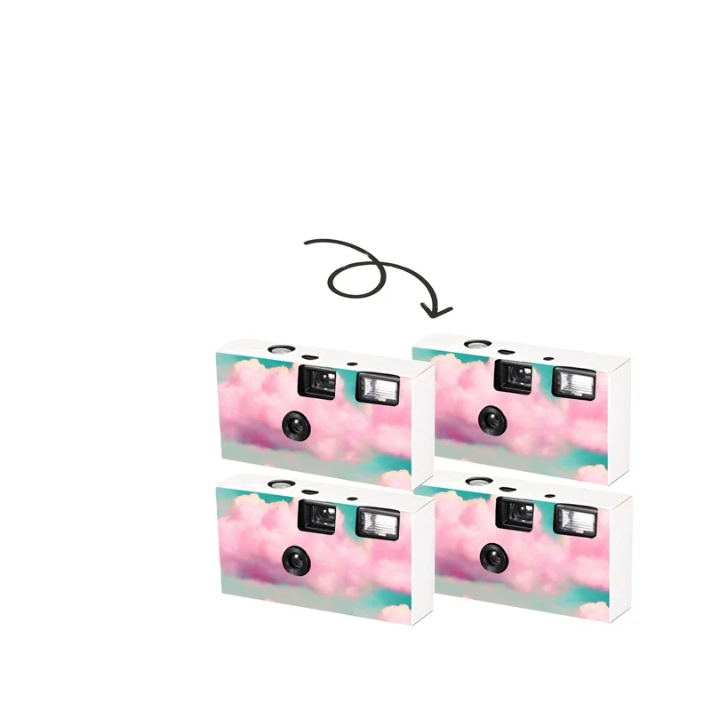 Wholesale Party Favors  Custom print sleeve 35mm Disposable Film Camera with Flash With 12/17/27 Photos