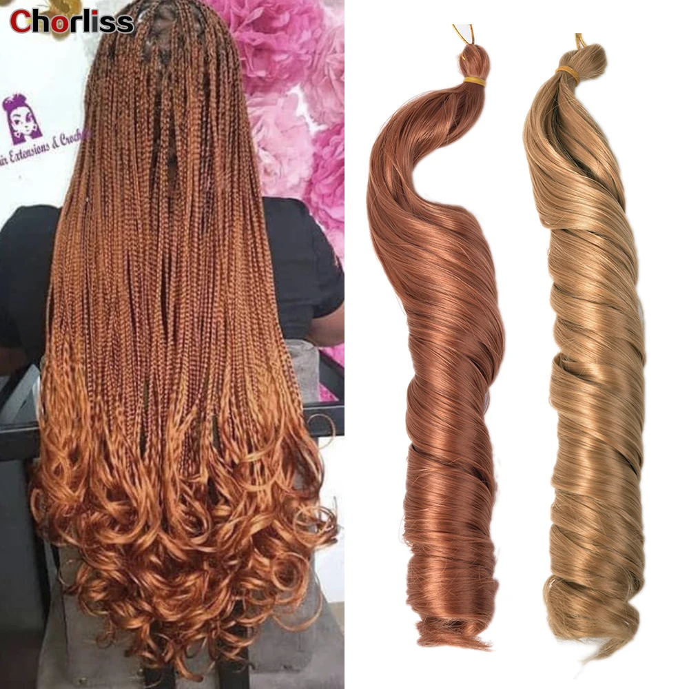 Cheap Afro Curly French Bouncy Body Wave Spiral Curl Pony Tail Crochet Braid Synthetic Braiding Hair Extensions For Black Women