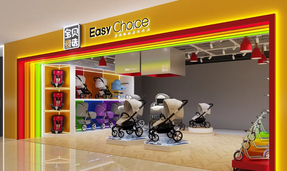 Shop Furniture Window Display Table 3D Retail Shop Toy Store Interior Design