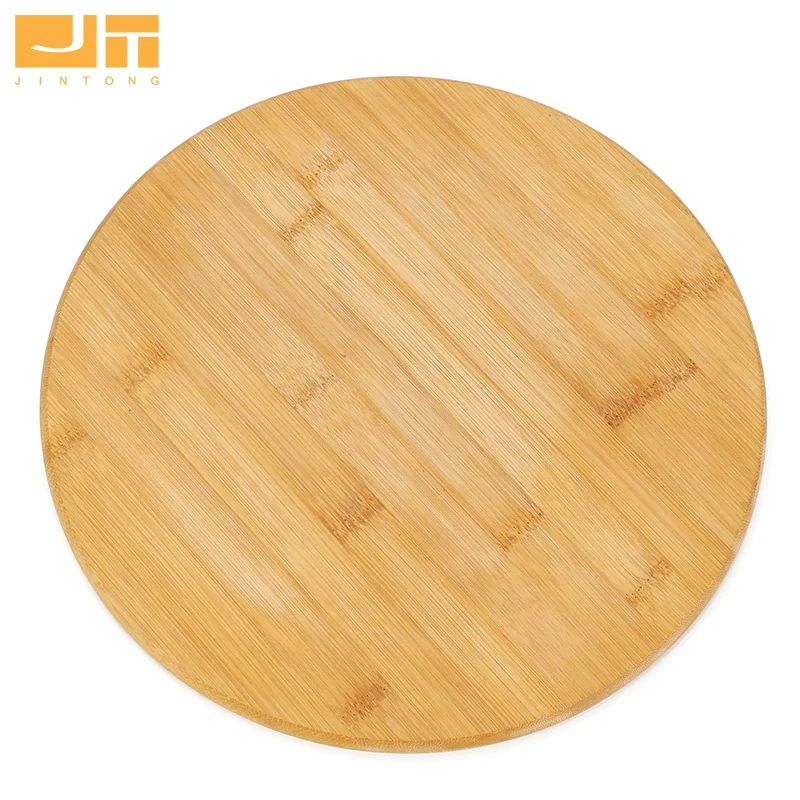Factory Direct Bamboo Pizza Board With Groove Easy To Cutter Serving Board For Restaurant