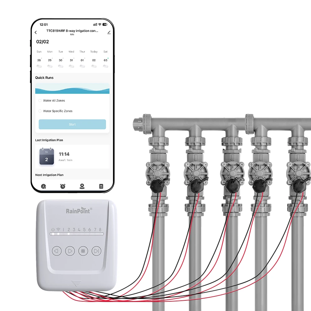 New wifi 8-Zone Smart Indoor Sprinkler Controller  Indoor Smart Sprinkler Controller Irrigation System Remote Control by Phone