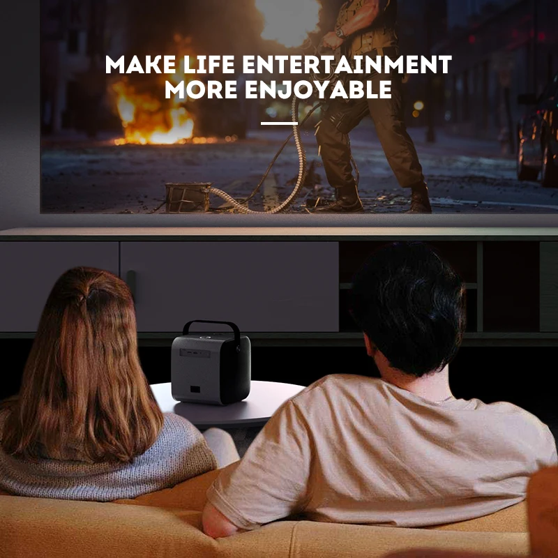 Factory Wholesale Hot Sale LED LCD Video Projector Native 1080p Android 9.0 Portable Home Mini Projector 4k