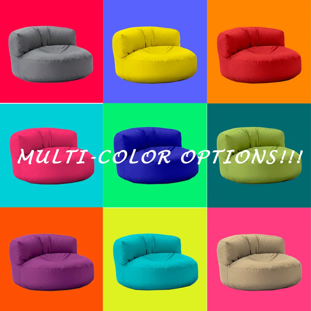 Luckysac Round Big Beanbag Chair Wholesale Indoor Outdoor Waterproof Beanbag puff Lounge