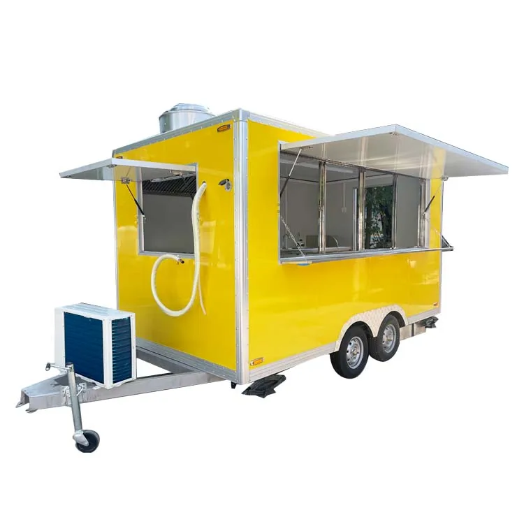 chinese concession Hot New design breakfast European large street food truck trailer CE