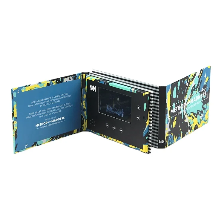 Hot sale high quality oem items advertised gifts use music book digital lcd player module video brochure