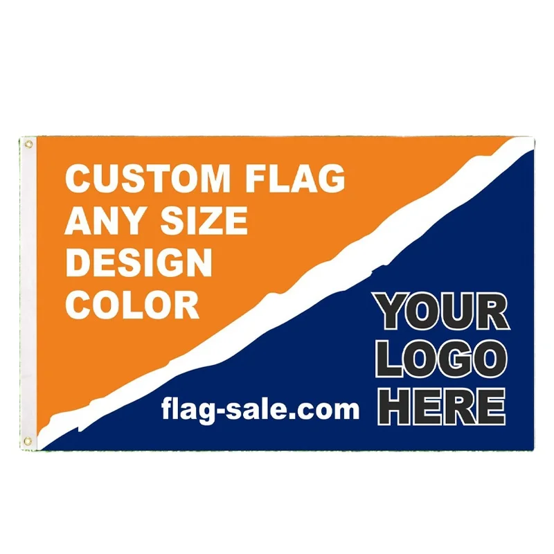 Custom Flag Any Size Company Logo Outdoor Sport Advertising Banner Polyester Sleeve Brass Grommets Promotion Decor