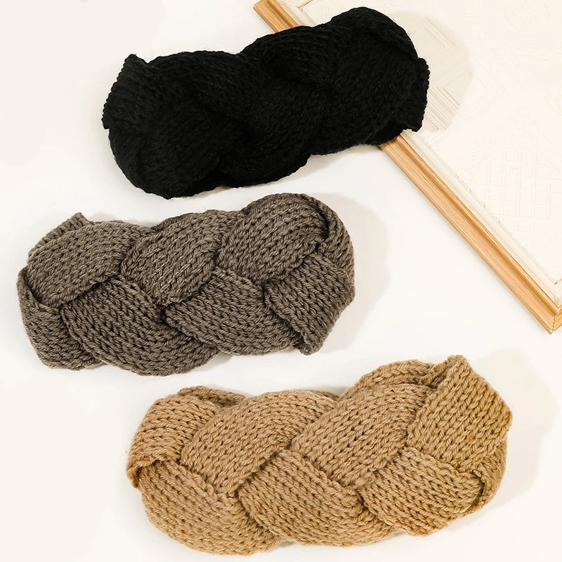 Autumn Winter Unique Sweet Elastic Hair Bands Solid Color Fabric Hair Band For Washing Face Braided Braids Accessories Wholesale