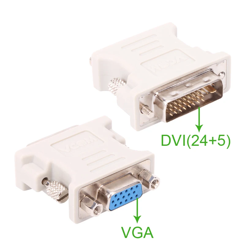 Amazon горячие продажи DVI Мужской к VGA переходник с внутренней резьбой DVI-I 24 + 5-разъемное зарядное usb-устройство для