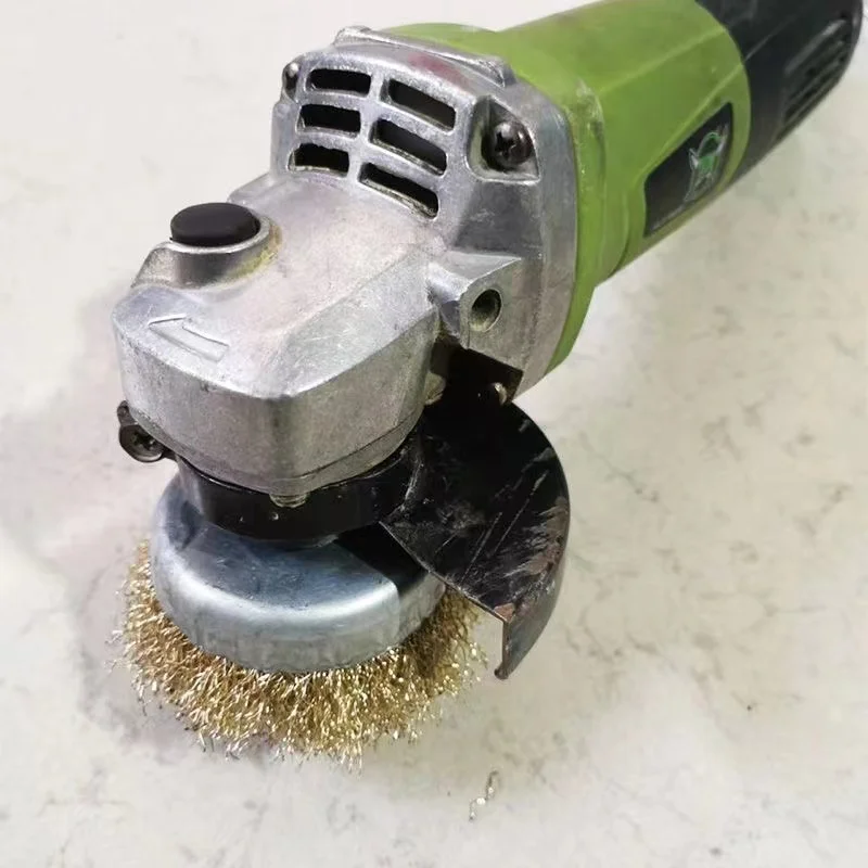 Round Twisted Steel Brush Wire Cleaning Crimping Tools Stainless Spiral Steel Wire Cup Vrushes