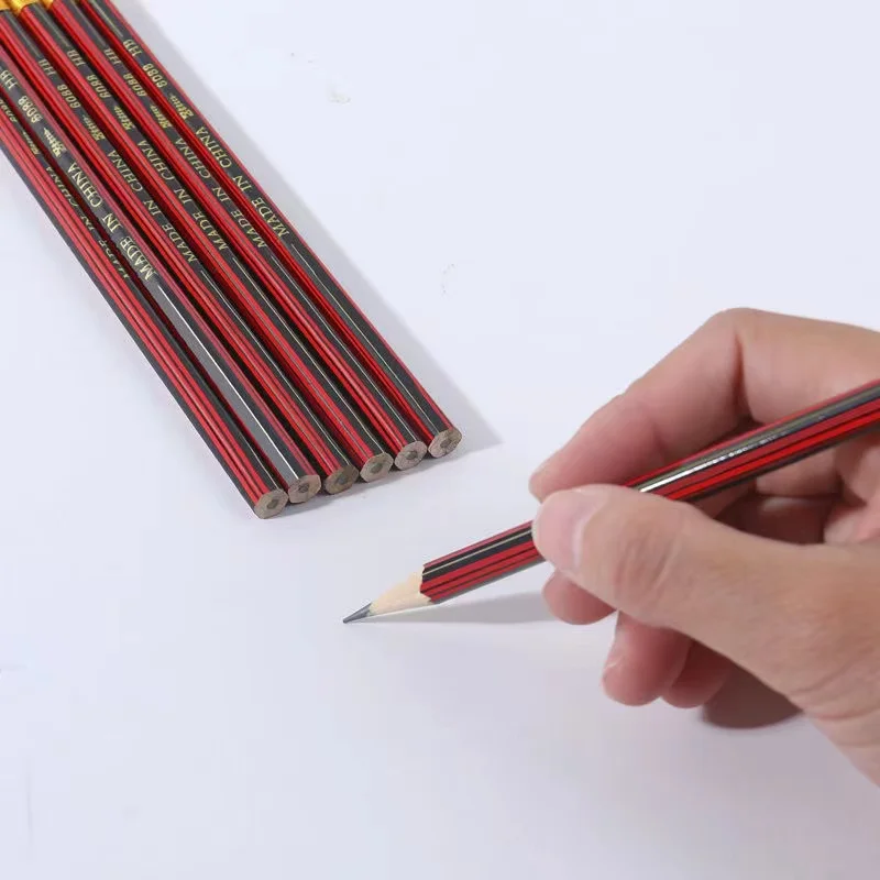 KEAS Wholesale Learning Stationery Including Drawing Sketching Pens Hexagonal HB Red Black Pencils Erasers