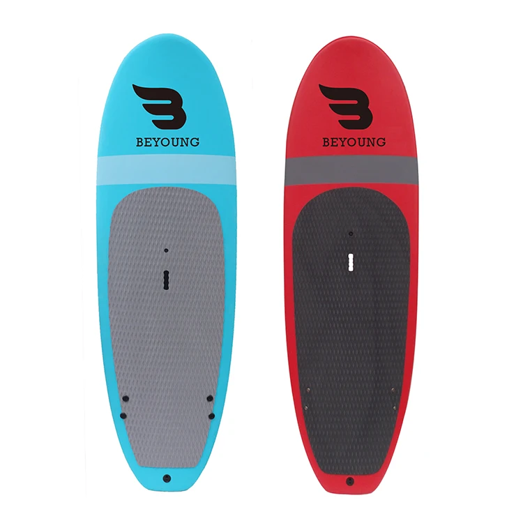 Beyoung custom cheap wholesale epoxy fishing sup plastic soft top stand up fishing sup stand up paddle board