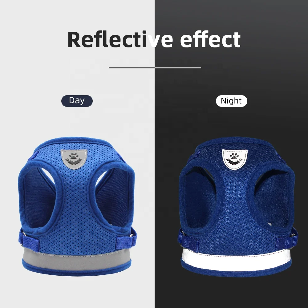 Adjustable Pet Cat Harness Vest Walking Reflective Harness Set Cat Dog Harness With Leash