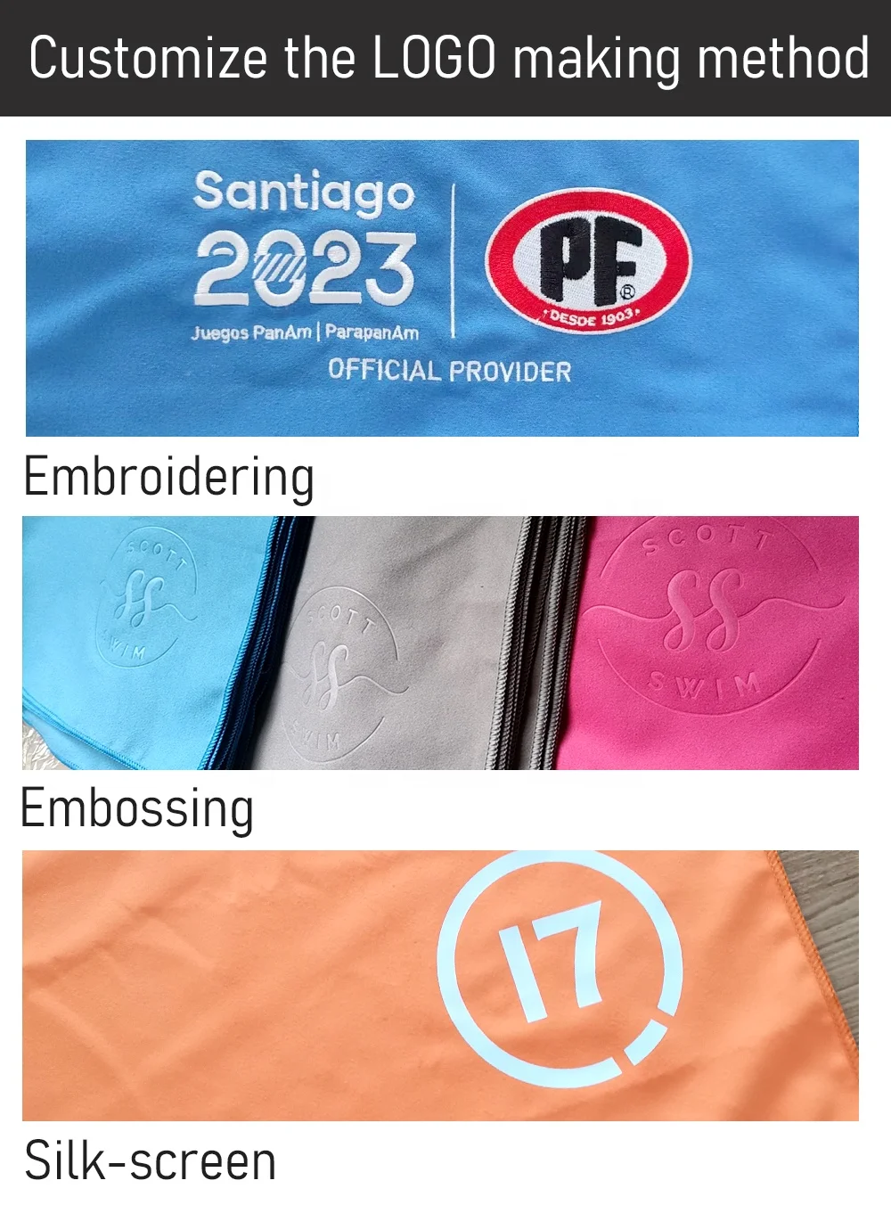 Durable microfiber towel travel sports beach towel camping body gym towel for daily uses