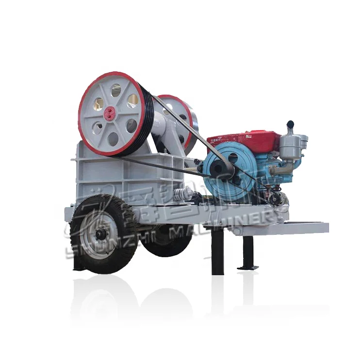  Мобильная мини-щековая дробилка pe 150*250 с дизельным