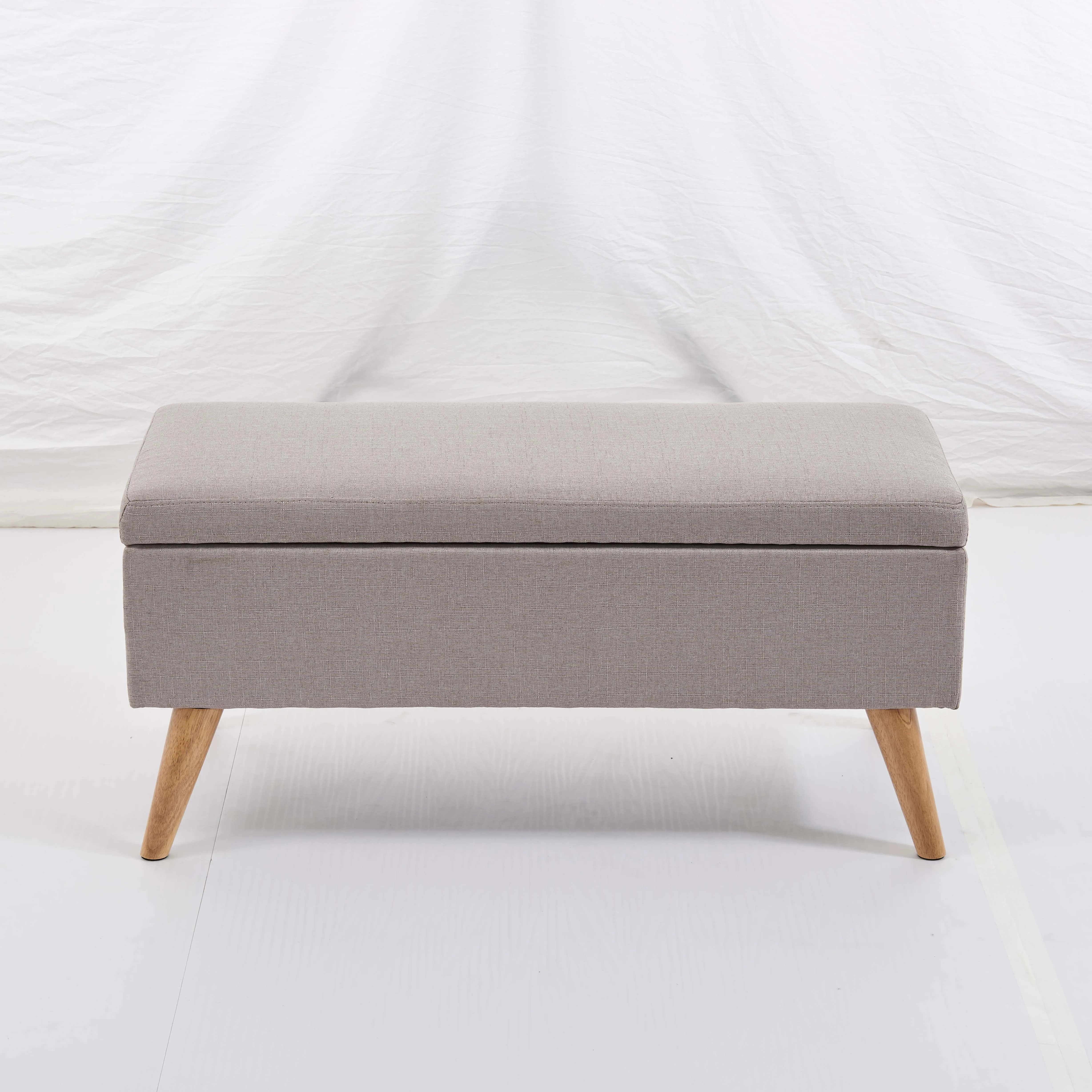 Factory Wholesale Living Room Bar Stool Chair Modern Bench Modern Fabric Storage Ottoman