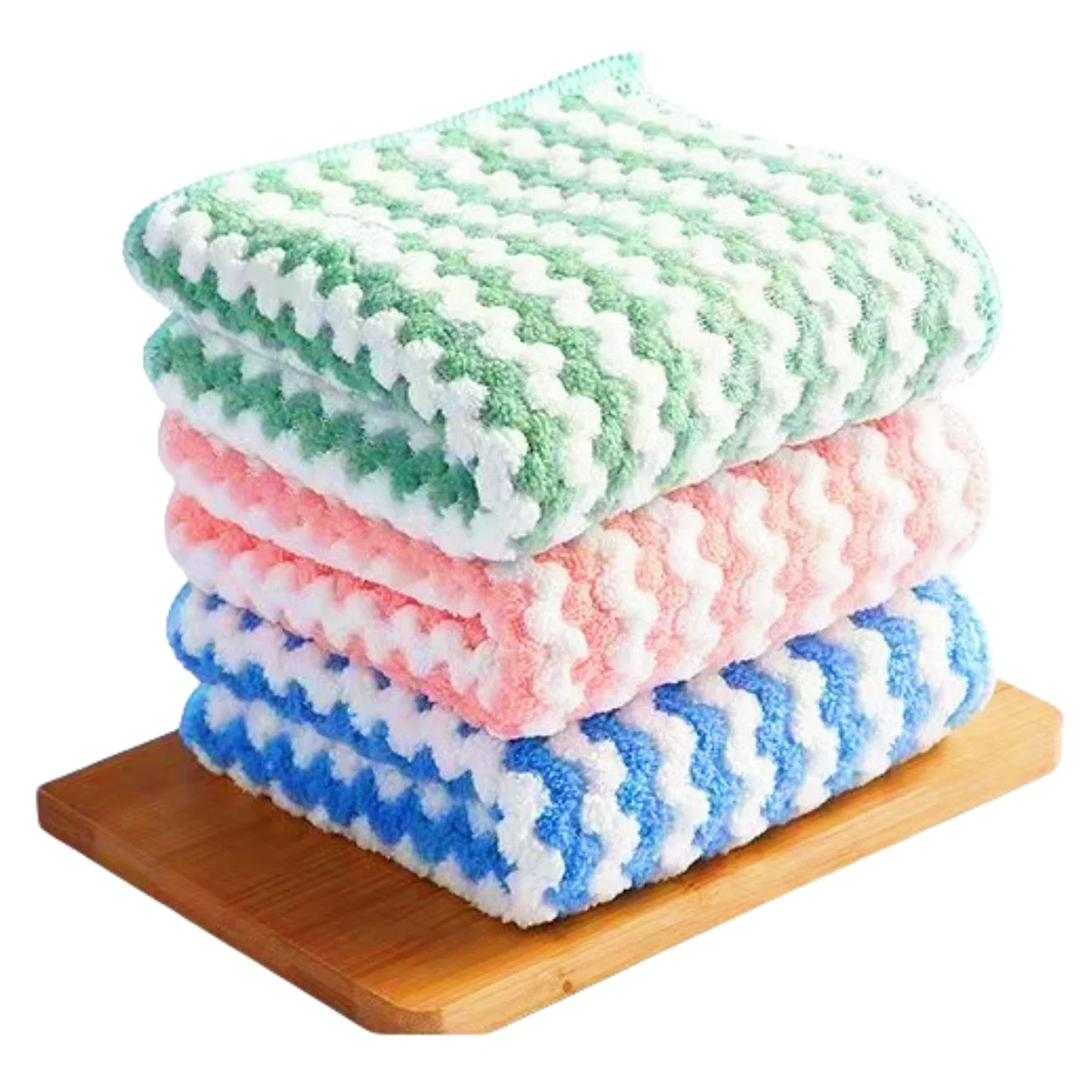 Fast shipping Towel Absorbent Kitchen Cleaning Cloth Non-stick Oil Dish Towel Rags Napkins Tableware Household Cleaning