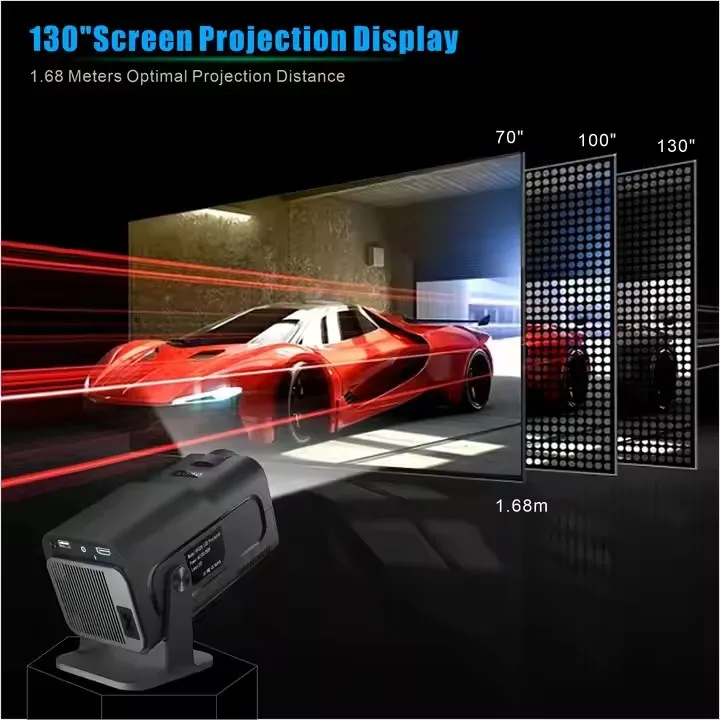 Wholesale HY320 Full Hd Home Theater Proyector Mini Smart Android Projectors Portable Outdoor Travel 4K Projector HY320 YMX