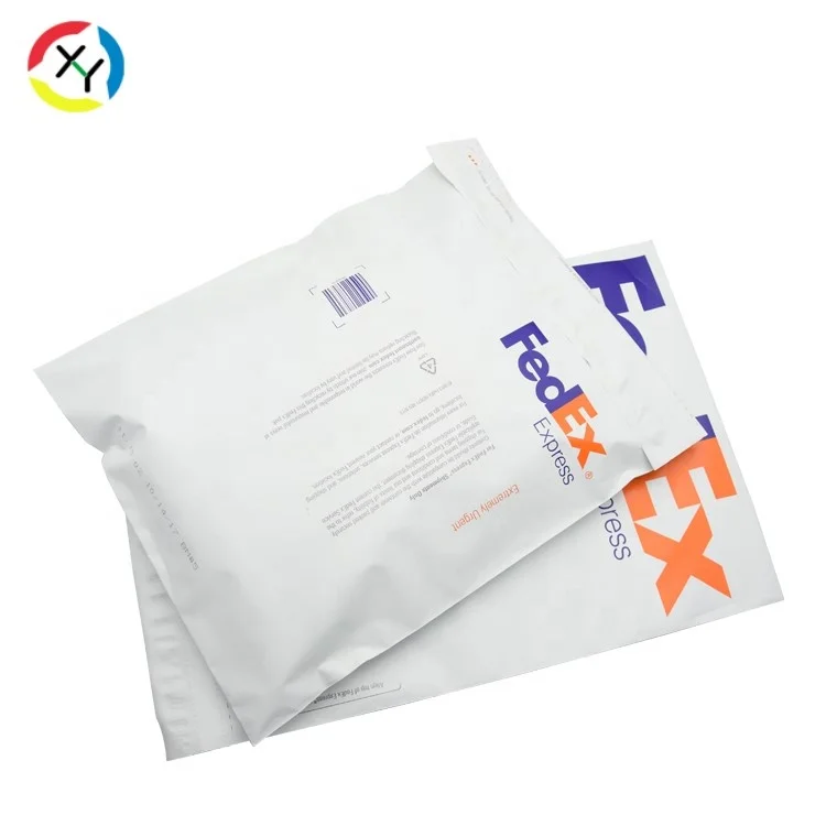 XY Packing Custom Fedex Express Shipping Mailing Bag with Invoice Pouch