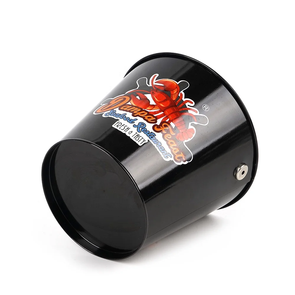 Promotional Stainless Steel Ice Bucket Metal Galvanized Iron Beer Vodka Bottle Ice Bucket Wholesale