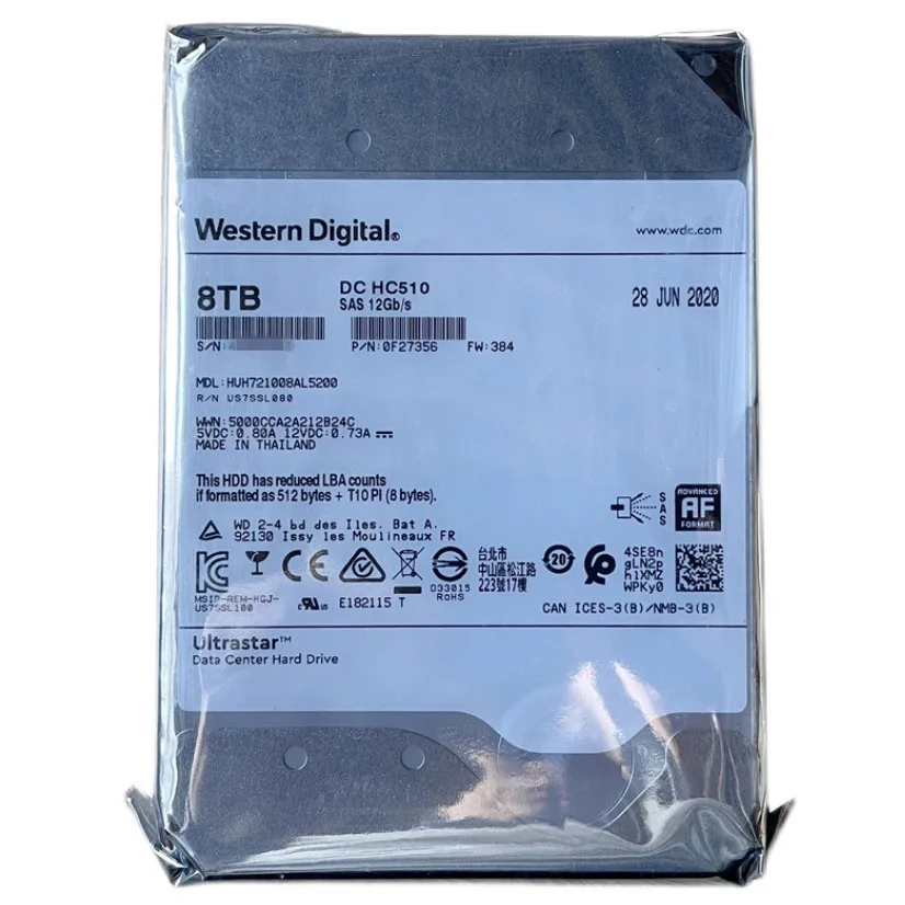 For original wholesale price Hitachi HUH721008AL5200 HGST 8TB U-ltrastar Helium 3.5 inch SAS 12G 7.2K HDD for Server