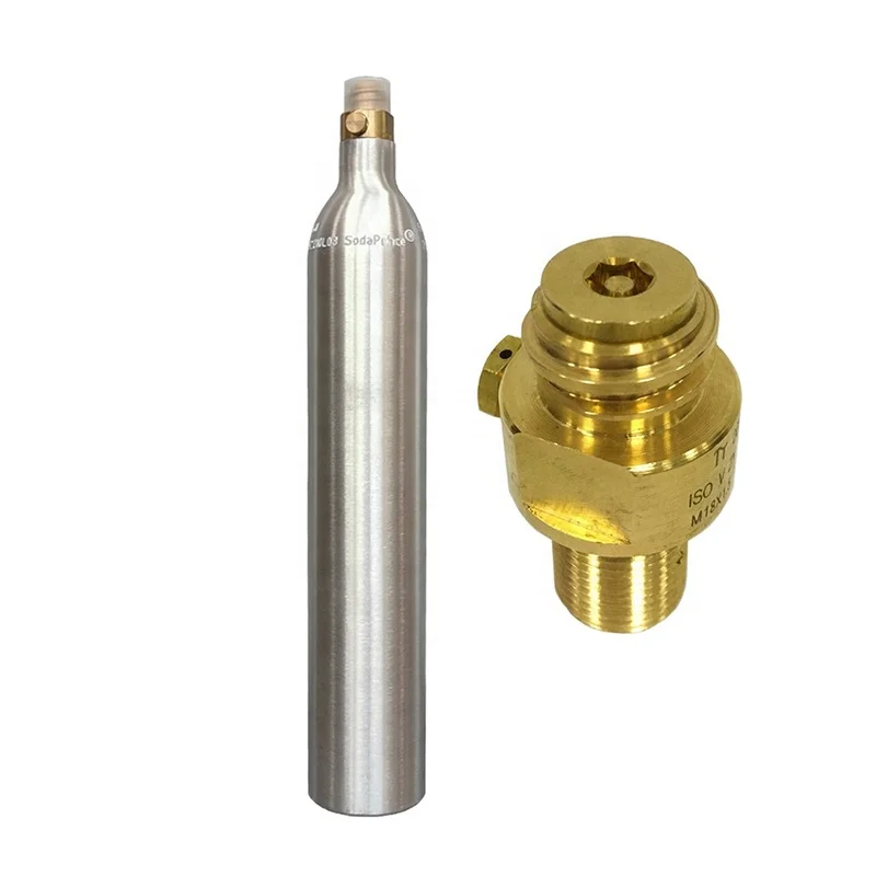 Manufacturer Wholesale Aluminium Soda Making Cylinder C02 Gas 0.6l Soda Cylinders Co2 Cartridge For Soda Maker