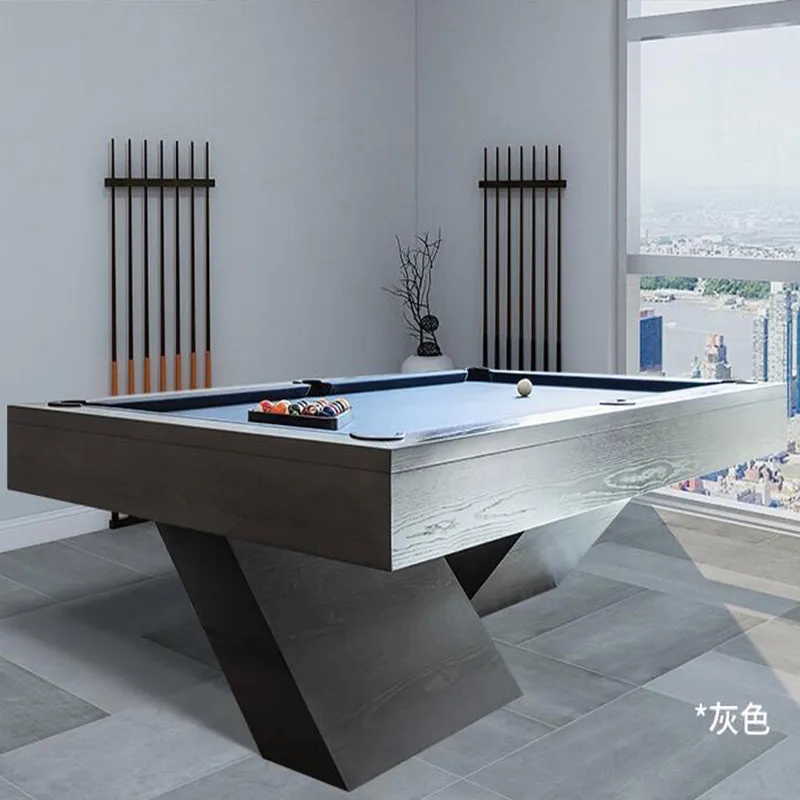 High end white color Pool Sport and Solid wood Rail Material billiard table