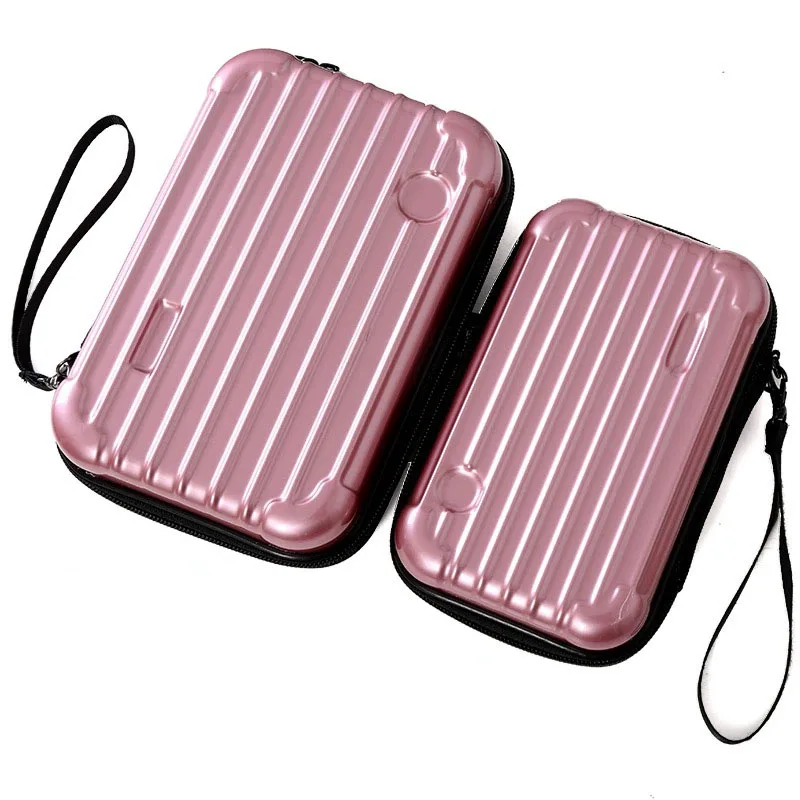 Factory Custom ABS PC Hard Shell Cosmetic Suitcase Case Women Beauty Travel Make Up Mini Luggage Case