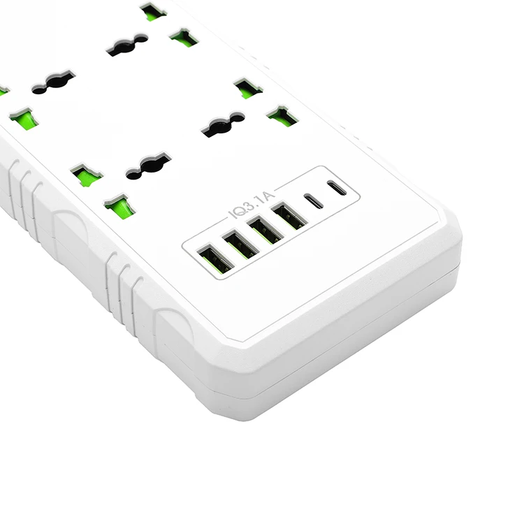 Multifunction Electric Outlet Universal 8 socket with 4USB Plug Multi Power Strip Surge Protector Extension Cord Socket
