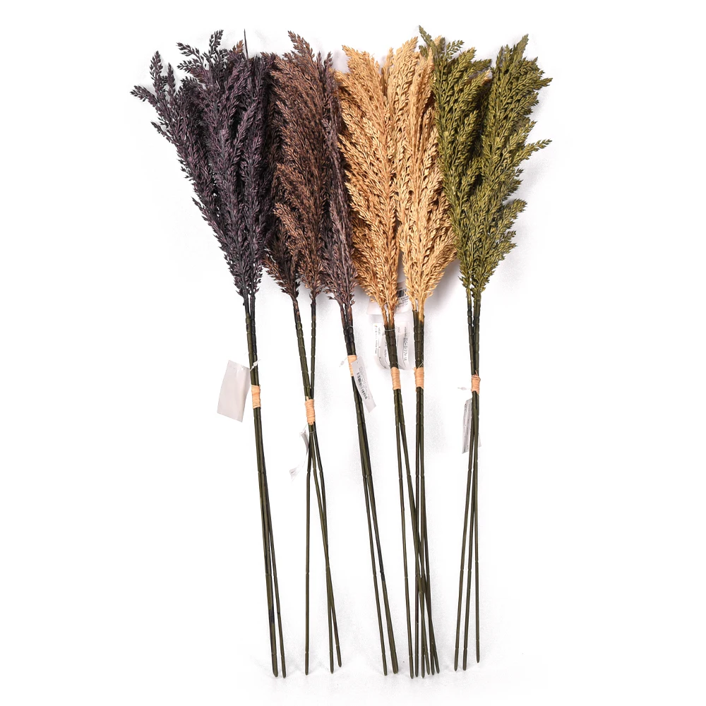 Wholesale home decor artificial ear of wheat gold wheat spike dried flower bouquet