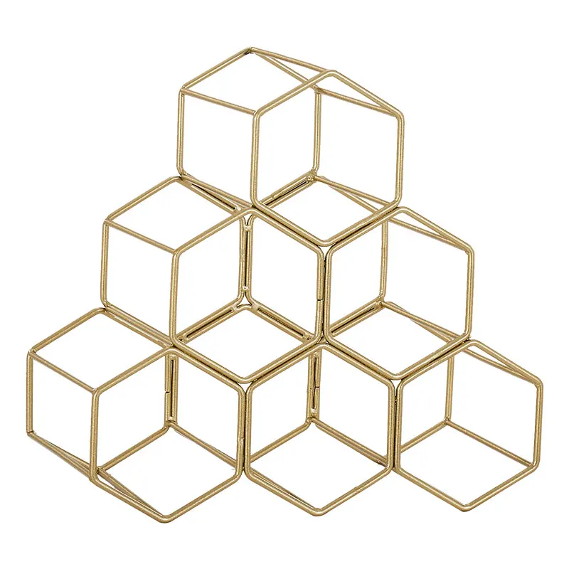 Nordic simple movable countertop storage metal black design free-standing wine rack suitable for home hotel restaurants