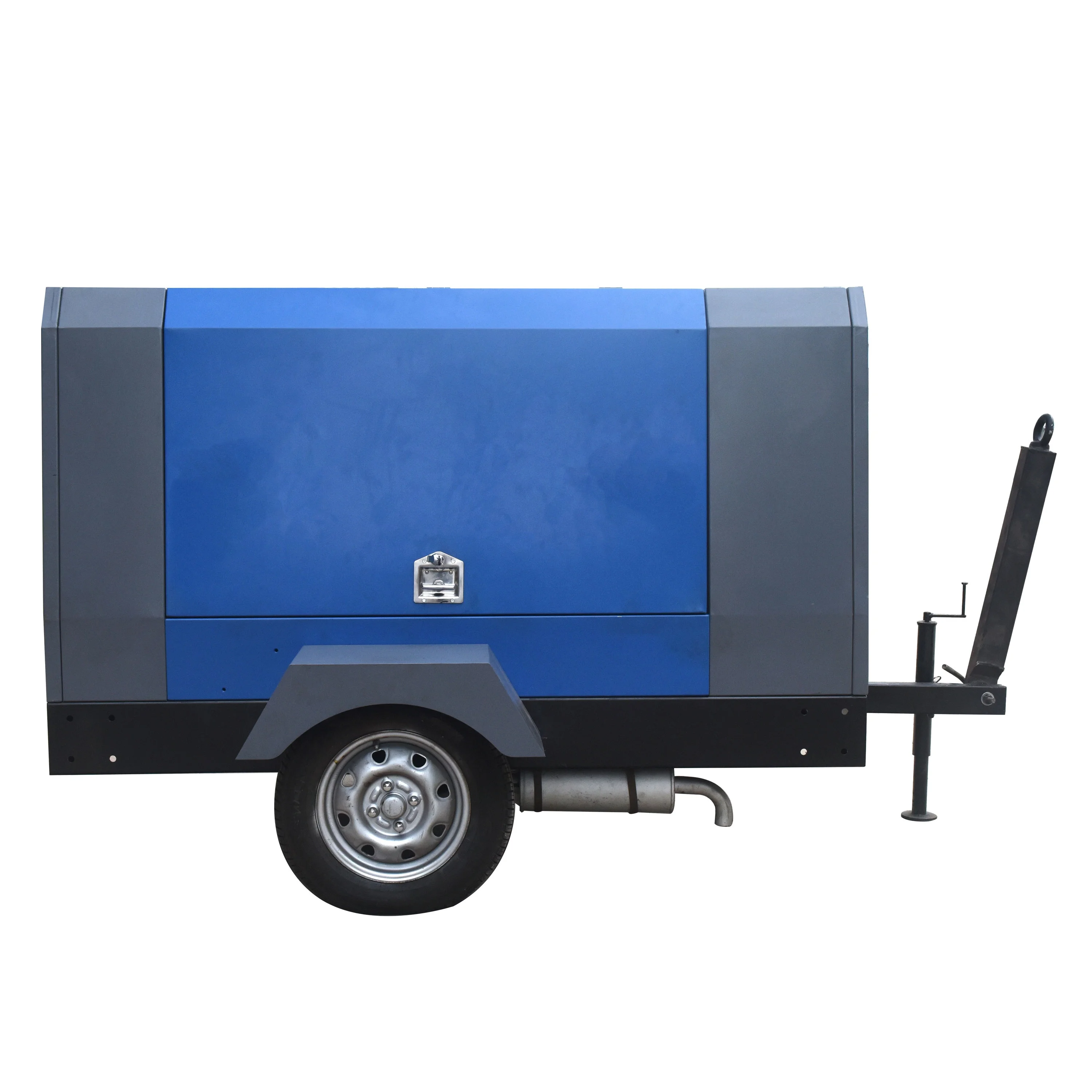 Portable trailer screw air compressor for pneumatic tools