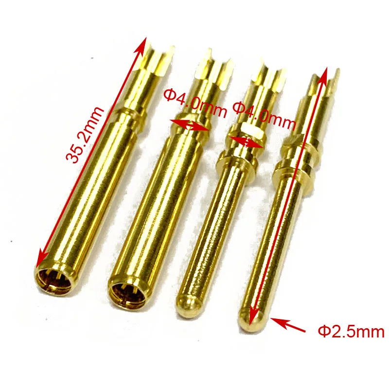 Может быть изготовлен на заказ, 2,5 мм, твердый штырь, контактный контакт, Клемма, латунный, мужской, женский контактный штырь
