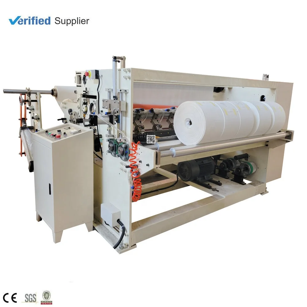 Semi automatic Maxi roll toilet tissue paper machine