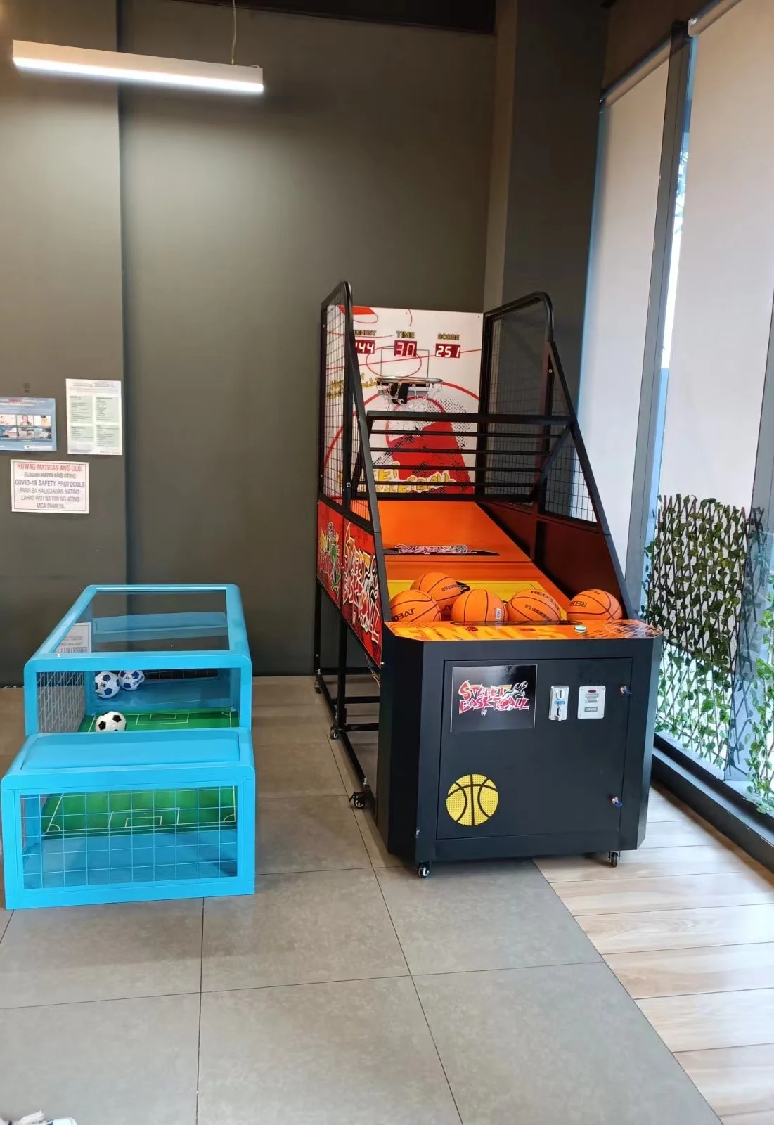 Commercial Foldable Arcade Electronic Basketball Shoot Game Machine Basketball Shooting Simulator Arcade Machine