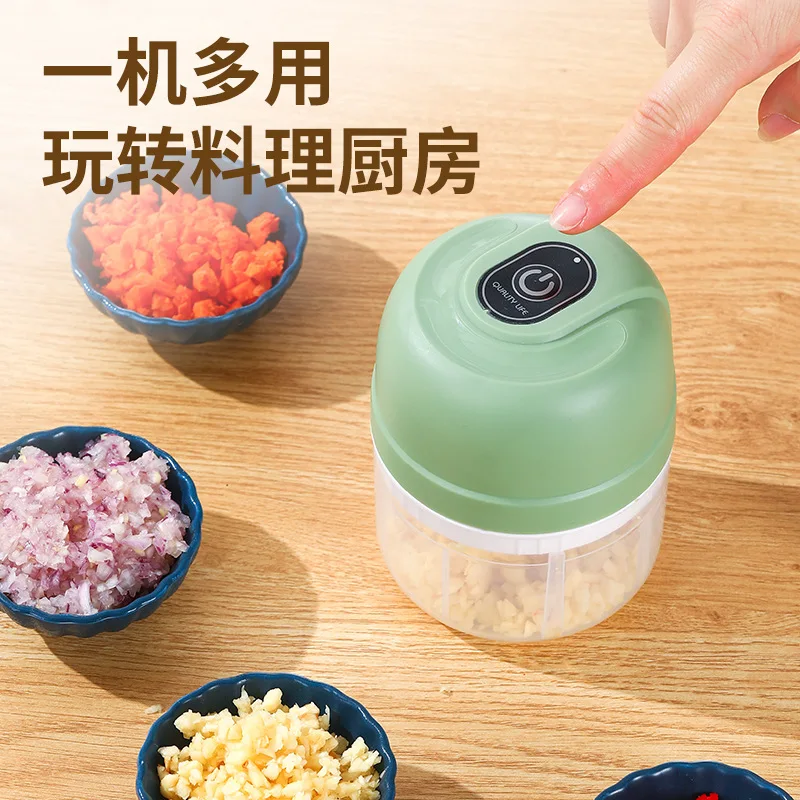 100 ml / 250 ml Vegetables Processor new grinder fruit & vegetable tools USB cordless electric garlic masher mini crusher
