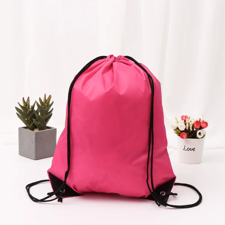 Spot wholesale fashion drawstring backpack bag Polyester Bundle Pocket drawstring backpack with logo