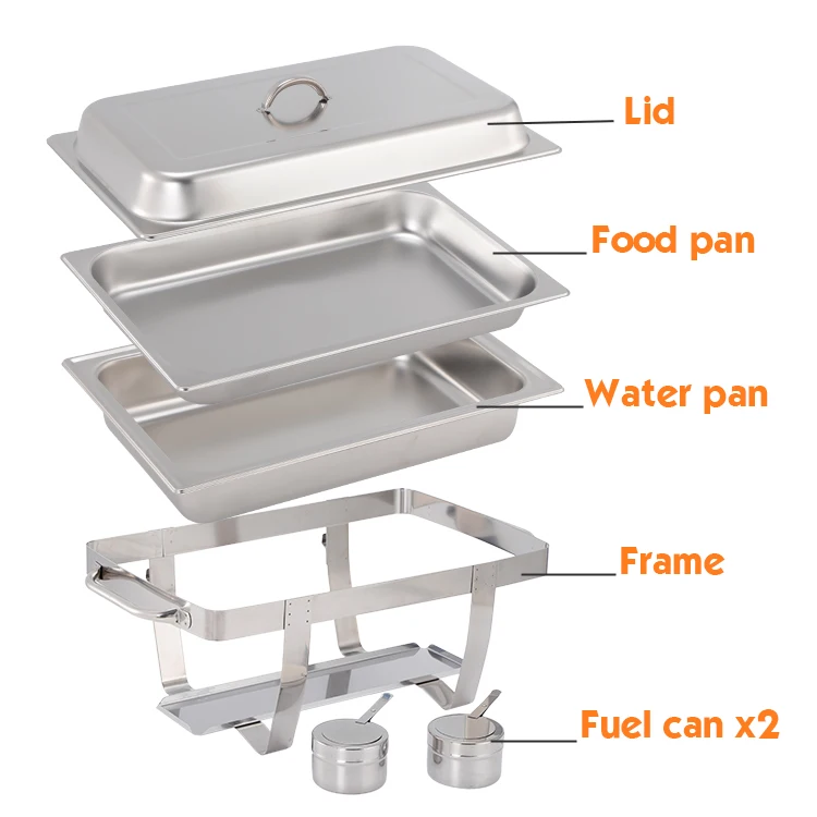 Hotel Restaurant Chaffing Dish Food Warmer Chafing Dish Buffet Catering Stainless Steel Food Warmer Chafing Dish Buffet Set