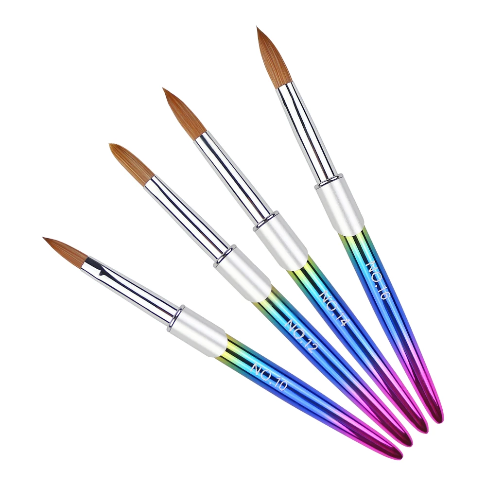 BIN 4Pcs Acrylic Nail Brush Set Poly Extension Gel Brush Nail Polish Carving Pen For Women Home Solon Diy Nail Art Brushes