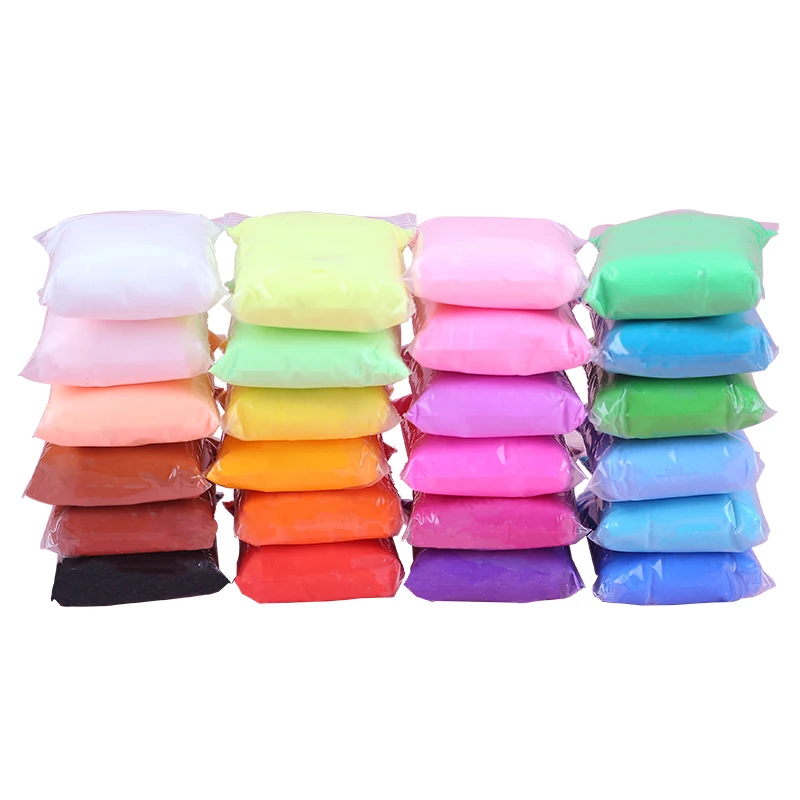 12 Color Super Clay Set Children Toys Plasticine Modeling Soft Polymer Clay Kit DIY Ultra Light Air Dry Foam Clay for Kids