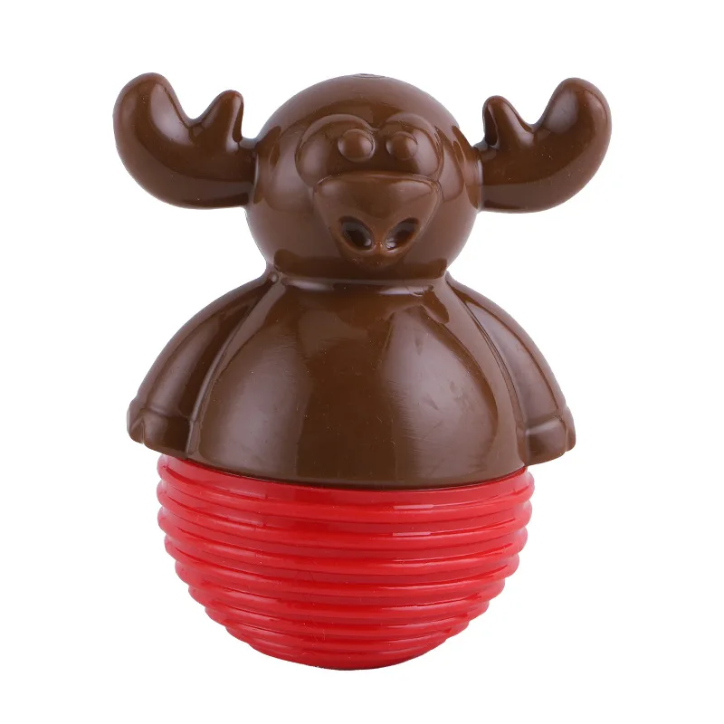 Indestructible Pet Dog Chewing Toys Wholesale Rubber Material Snowman Christmas Tree Santa Claus Teething Toys