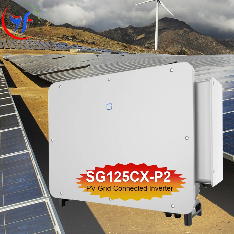 Sungrow SG125CX-P2 Solar Inverter 12 MPPTs with Max. Efficiency 98.5% Multi-MPPT String Inverter for 1000 Vdc System