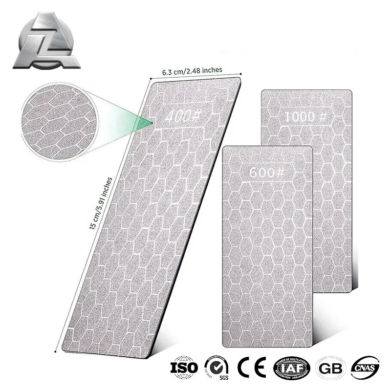 3000grit grit double sided diamonds knife sharpener sharpening stone whetstone plate tool with diamond powder for hardwood floor