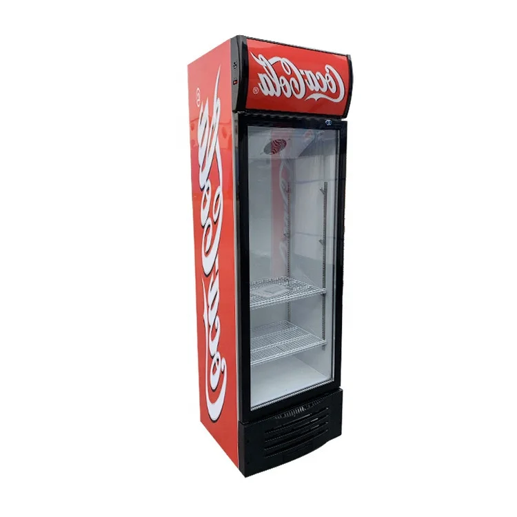 The Best Single Door Commercial Glass Display Showcase Drink Coolers Upright Beverage Fridge For Sale