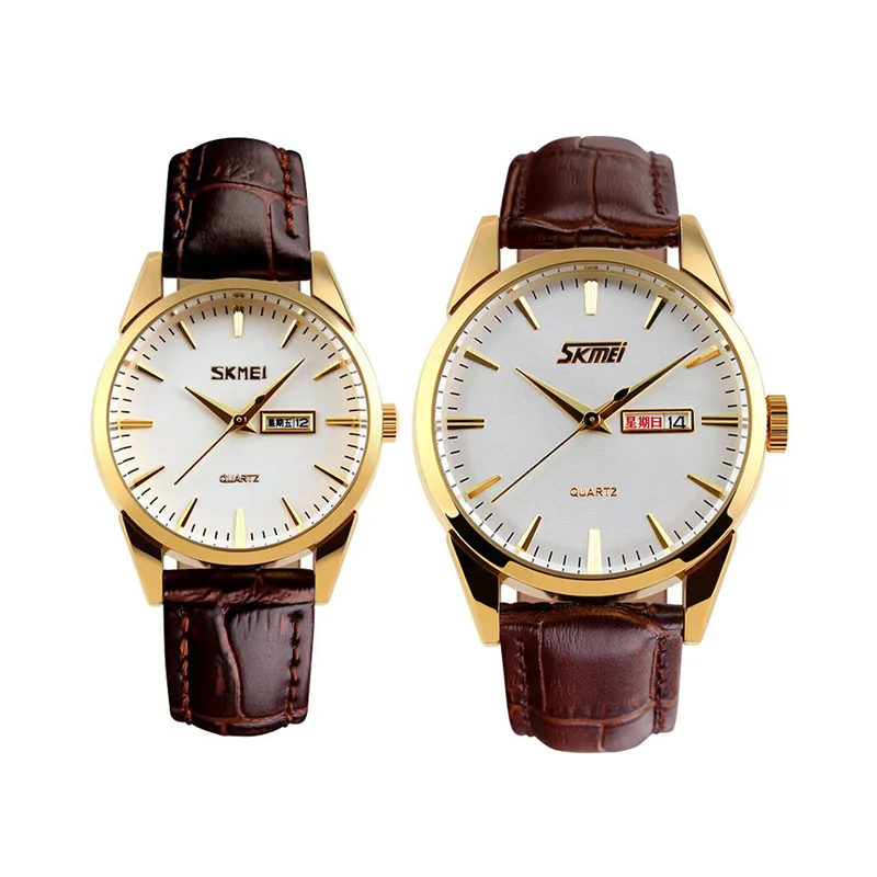 9073 skmei couple women men movement watch with day and date