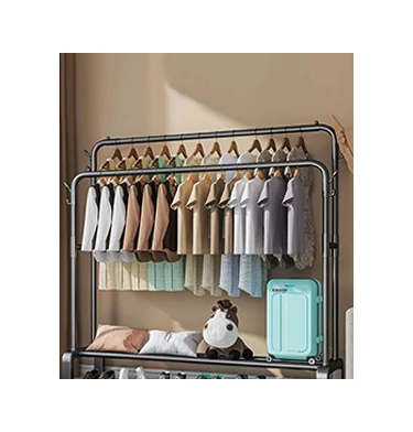 Clothes rack Floor-to-ceiling living room clothes rack living room household clothes storage rack simple bedroom light luxury