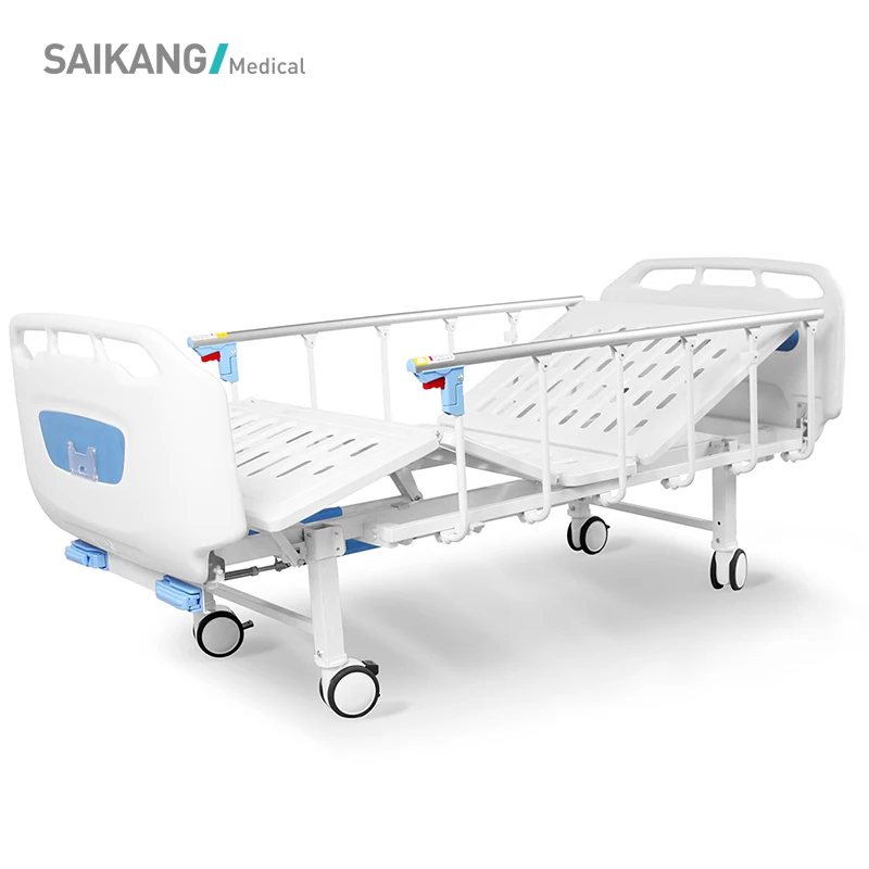 D2w SAIKANG Durable Hospital Room Furniture Used Metal 2 Crank 2 Function Adjustable Manual Hospital Bed Price